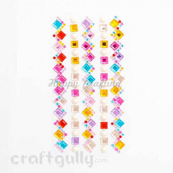 Rhinestone Stick-ons Border - Geometric