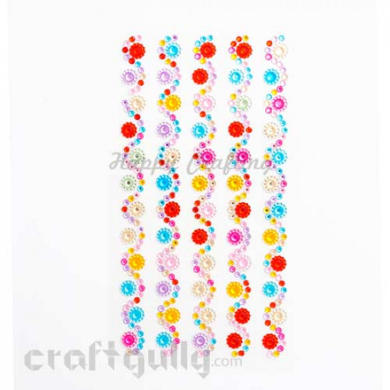Rhinestone Stick-ons Border - Floral