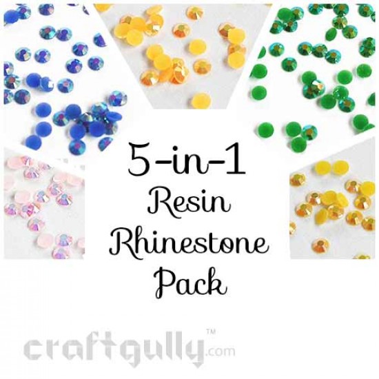 Rhinestones 5mm - Resin - 5 Color Pack