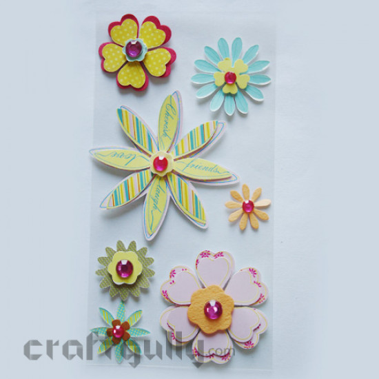Paper 3D Stickers - Flowers