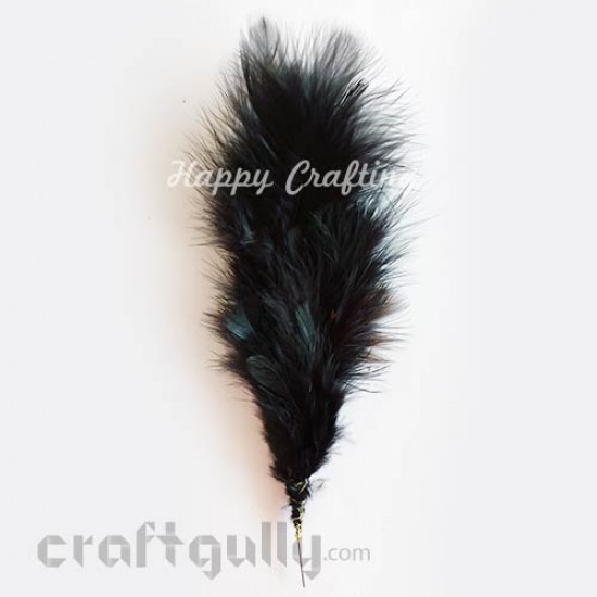 Feathers 150mm - Black - Pack of 1