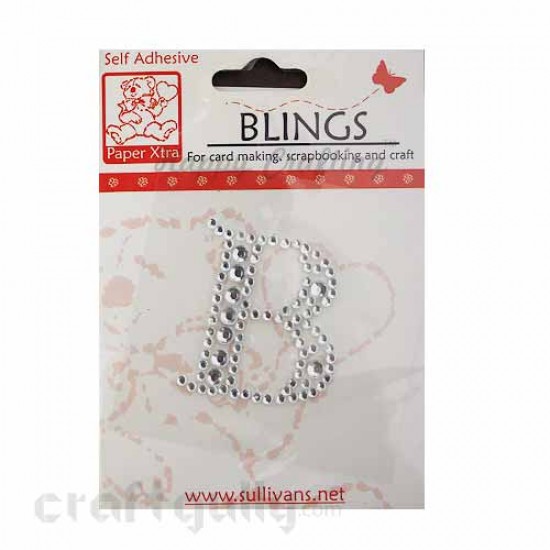 Rhinestone Stick-ons - Alphabets / Letters - B Rhinestone Stick-ons - Alphabets / Letters - B