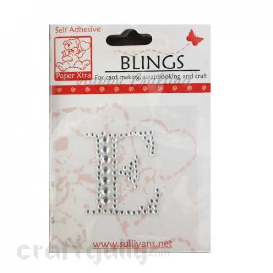 Rhinestone Stick-ons - Alphabets / Letters - E Rhinestone Stick-ons - Alphabets / Letters - E