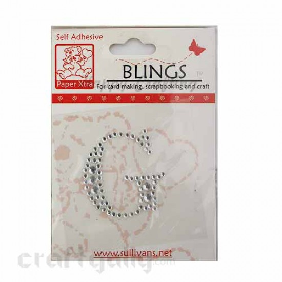 Rhinestone Stick-ons - Alphabets / Letters - G Rhinestone Stick-ons - Alphabets / Letters - G