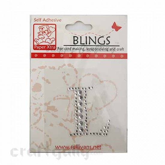 Rhinestone Stick-ons - Alphabets / Letters - L