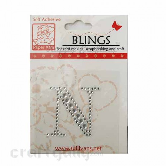 Rhinestone Stick-ons - Alphabets / Letters - N Rhinestone Stick-ons - Alphabets / Letters - N
