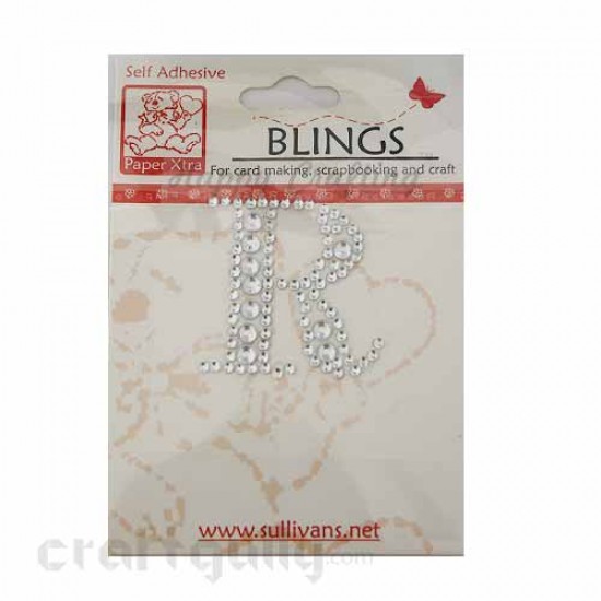 Rhinestone Stick-ons - Alphabets / Letters - R Rhinestone Stick-ons - Alphabets / Letters - R