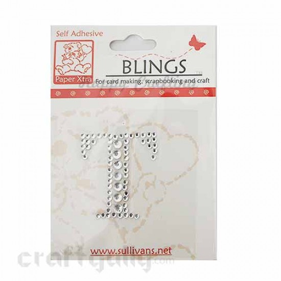 Rhinestone Stick-ons - Alphabets / Letters - T