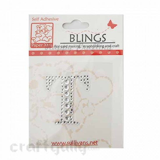 Rhinestone Stick-ons - Alphabets / Letters - T Rhinestone Stick-ons - Alphabets / Letters - T