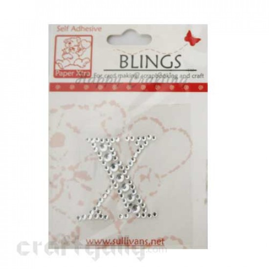 Rhinestone Stick-ons - Alphabets / Letters - X