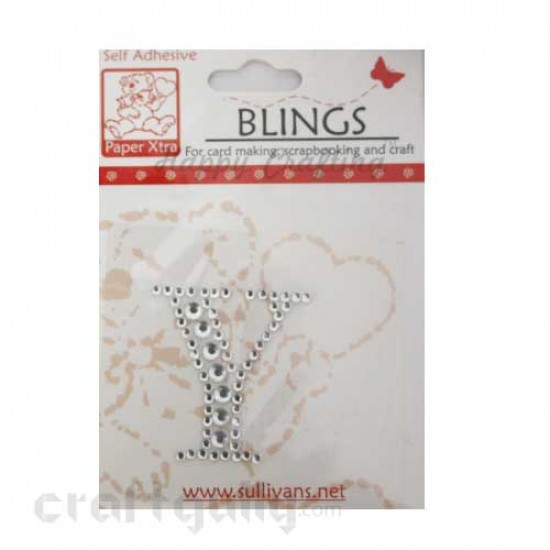 Rhinestone Stick-ons - Alphabets / Letters - Y Rhinestone Stick-ons - Alphabets / Letters - Y