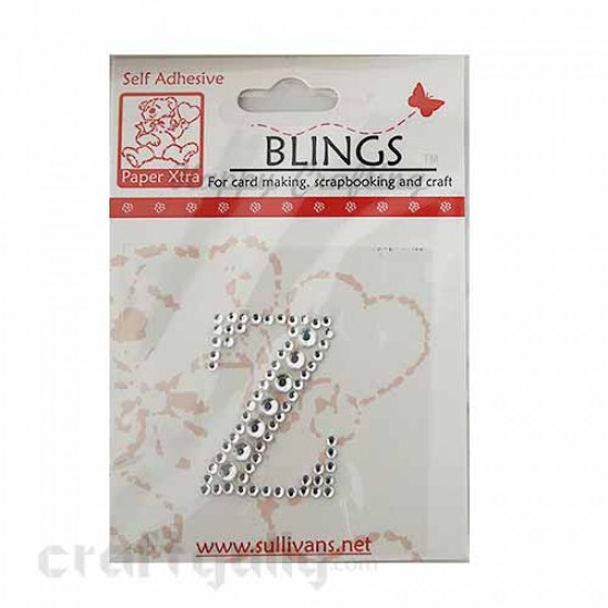 Rhinestone Stick-ons - Alphabets / Letters - Z Rhinestone Stick-ons - Alphabets / Letters - Z