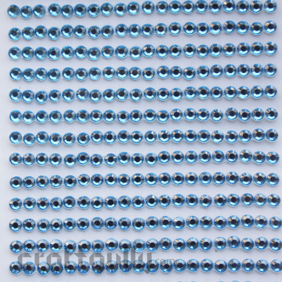Rhinestone Stick-ons 3mm - Light Blue