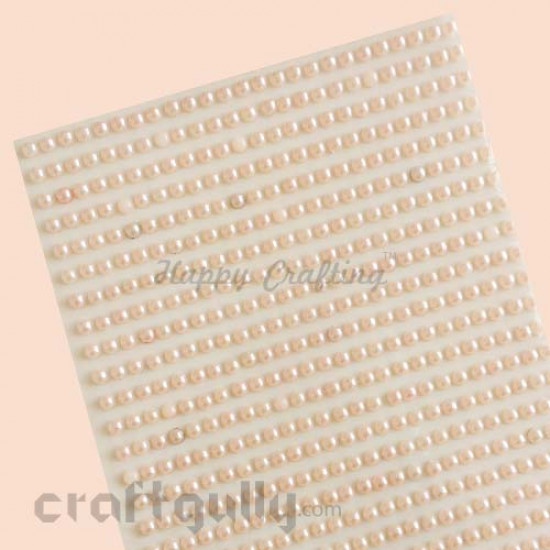 Pearl Stick-ons 3mm - Line - Peach Pearl Stick-ons 3mm - Line - Peach