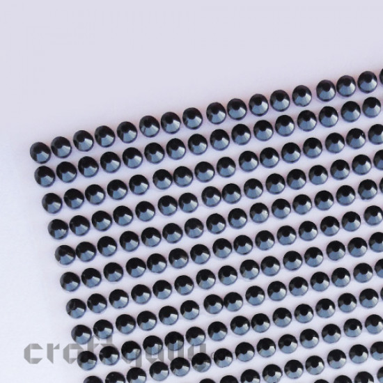 Rhinestone Stick-ons 6mm - Black