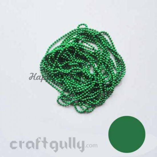 Ball Chains 1mm - Dark Green - 9 Feet