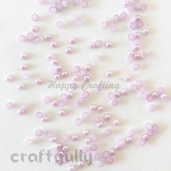 Flatback Pearls 4mm - Round - Lilac - 5gms