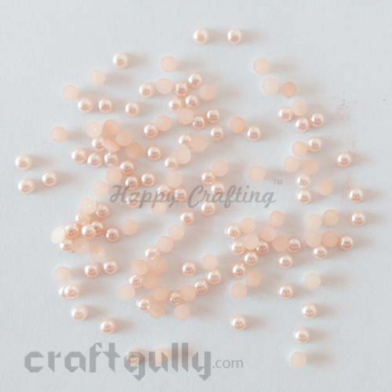 Flatback Pearls 4mm - Round - Light Peach - 5gms