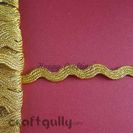 Designer Laces #2 - 8mm - Wave - Golden - 3 Meters