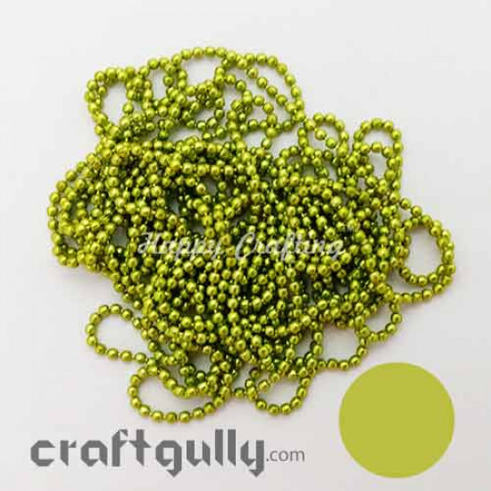 Ball Chain 2mm - Lime Green - 9 Feet