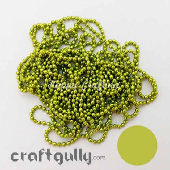 Ball Chains 2mm - Lime Green - 9 Feet