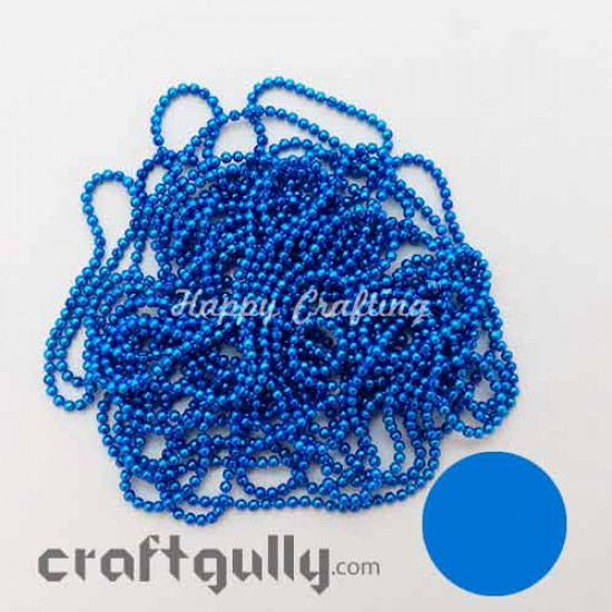 Ball Chains 1mm - Inky Blue Shaded - 9 Feet