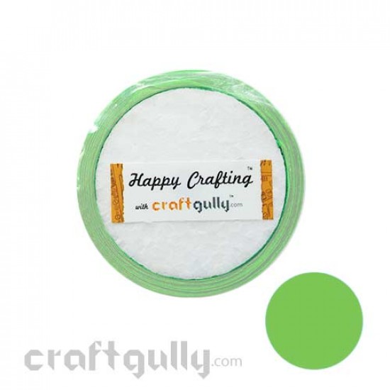 Satin Ribbons 1/2 inch - Light Green - 7 meters