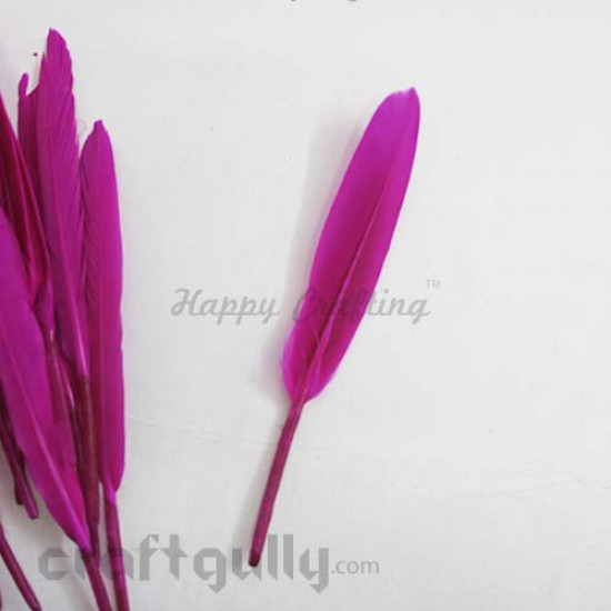 Feathers #2 - 100mm - Dark Pink - Pack of 2