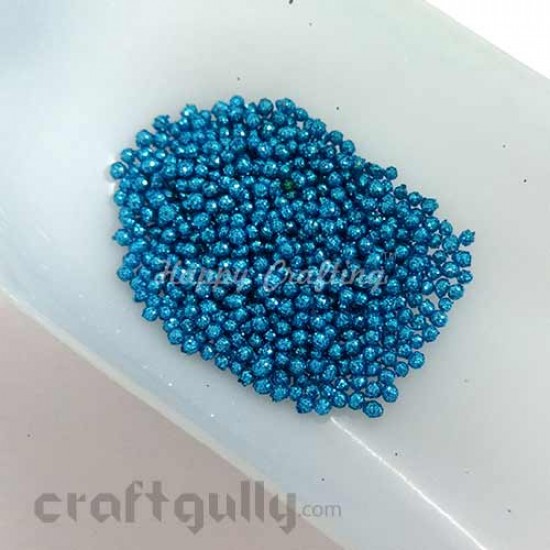 Glitter Balls 1mm - Cerulean Blue - 5gms