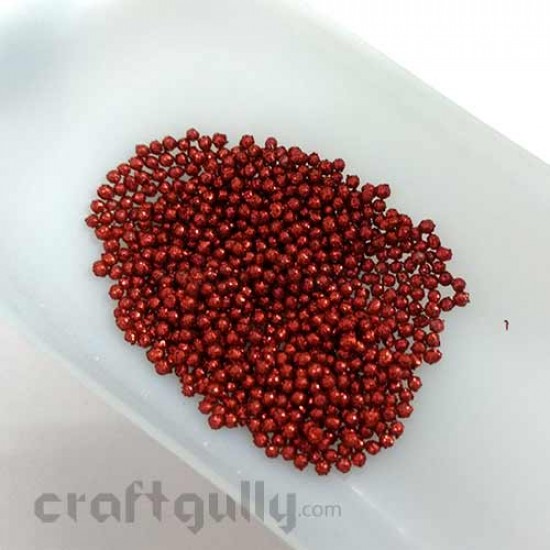 Glitter Balls 1mm - Red - 5gms Glitter Balls 1mm - Red - 5gms