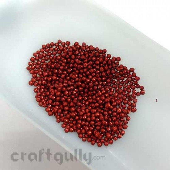 Glitter Balls 1mm - Red - 5gms