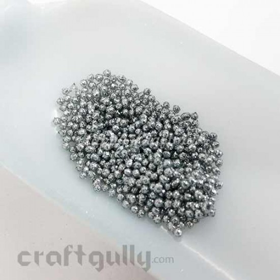 Glitter Balls 1mm - Silver - 5gms 