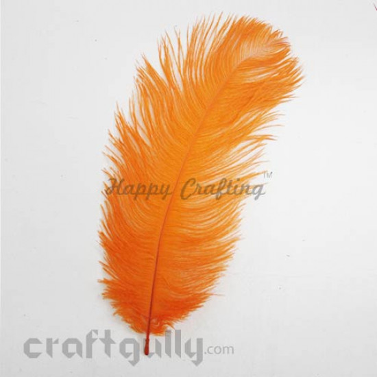 Feathers #6 - 160mm Ostrich - Orange - Pack of 1