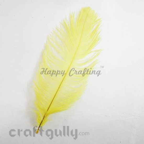 Feathers #6 - 160mm Ostrich - Sunflower Yellow - Pack of 1