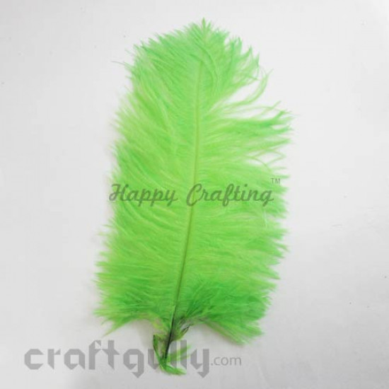 Feathers #6 - 160mm Ostrich - Light Green - Pack of 1