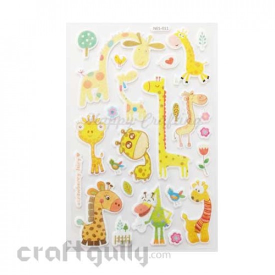 3D Felt Stickers #3 - Giraffe