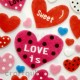 3D Felt Stickers #4 - Hearts