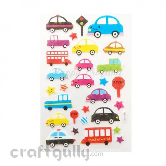 3D Felt Stickers #6 - Cars