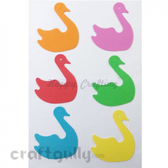 Foam Shapes 110mm - Swan - Assorted - Pack of 18