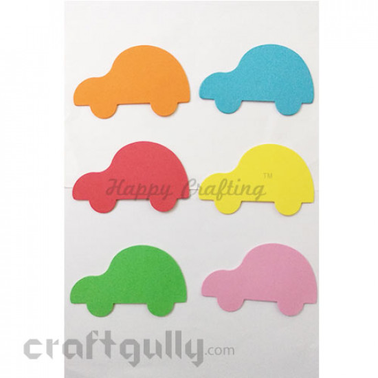 Foam Shapes 125mm - Car - Assorted - Pack of 18