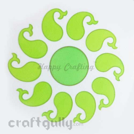 Acrylic Rangoli Base Blank #3 - Green - Pack of 11