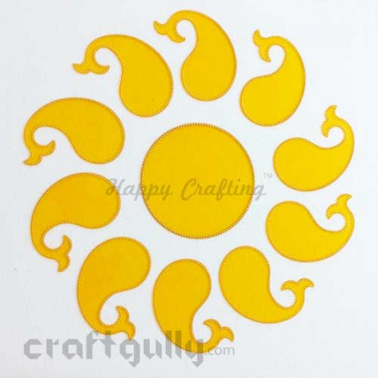 Acrylic Rangoli Base Blank #3 - Golden Yellow - Pack of 11