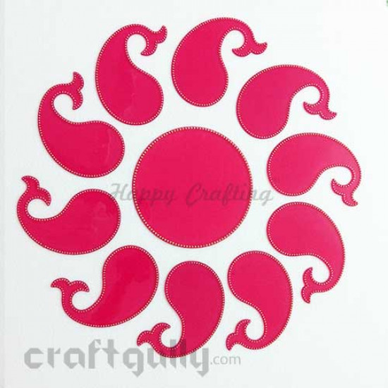 Acrylic Rangoli Base Blank #3 - Pink - Pack of 11