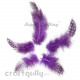Feathers #10 - 100mm - Purple With Black Polka - Pack of 10