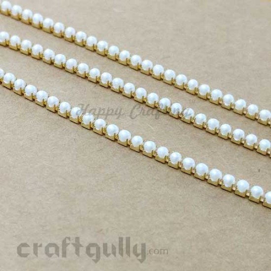 Faux Pearl String 2mm - Ivory - 1 meter