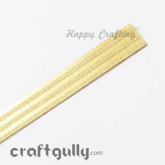 Metallic Stick-Ons #11 - 18mm Strip - Golden Mirror & Matte - Pack of 1