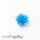 Resin Rose 24mm - Dual Tone Blue - Pack of 1