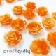 Resin Rose 24mm - Dual Tone Orange - Pack of 1