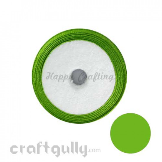 Satin Ribbons 1/2 inch - Grass Green - 7 meters Satin Ribbons 1/2 inch - Grass Green - 7 meters