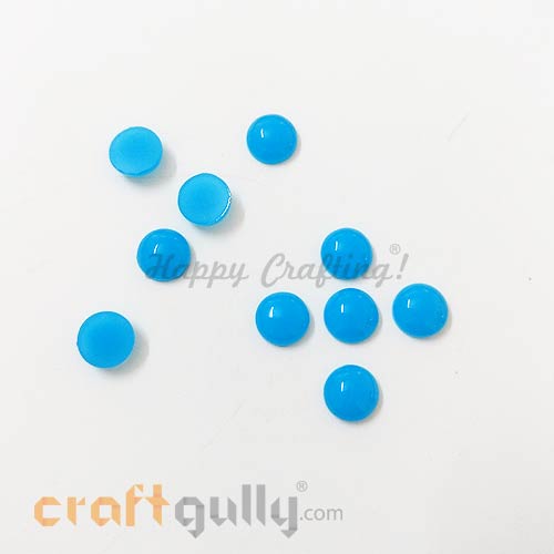 Flatback Acrylic 8mm - Round - Shade Changing Blue - Pack of 10